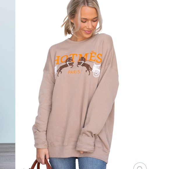 Hot Mes Hermes Graphic Sweatshirt 